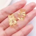 19x12mm doorzichtige gele acryl beer kralen diy sieraden maken bedels en hangers. - Transparant Geel Horizontaal Gat