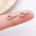 Grey screw eyes for DIY jewelry making, small metal eyelets for bracelets and necklaces pendants. - Gray