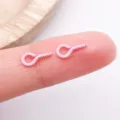 Small 9x4mm Pink Candy Color Iron Eye Screws DIY Jewelry Accessories For Crafts - 9x4mm / Pink