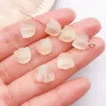 Gradient glass tulip petal beads for DIY jewelry making charm bracelet accessories component. - Tulip Flower / 8x9x5mm (1 Piece) / Transparent Yellow