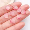 Gradient pink glass petal beads for DIY handmade bracelet necklace jewelry accessories - Tulip Flower / 8x9x5mm (1 Piece) / Transparent Rose Pink