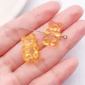 Transparante acryl gummy beer bedel kralen 19x12mm horizontaal gat DIY sieraden maken accessoire. - Transparant Lichtoranje Horizontaal Gat