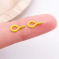 Small 9x4mm candy color screw eyes iron DIY jewelry making accessories and pendant findings - 9x4mm / Yellow