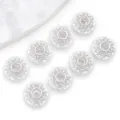 Silver metal saucer spacer beads for DIY bracelets and jewelry making accessories. - Flat UFO Spacer Bead / 6mm / Silver