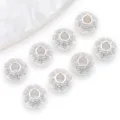 Silver plated metal spacer beads for DIY bracelets, jewelry making, and craft accessories. - Chubby UFO Spacer Bead / 5mm / Silver