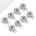 Zilveren metalen DIY bedel kralen met kleine lus voor armband ketting sieraden maken accessoires - Platina (T664)