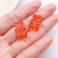 Oranje acryl gummibear kraal hanger 19x12mm DIY sieraden ketting accessoires nieuw - Transparant Oranje Horizontaal Gat