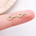 Small candy color eye screw pins DIY jewelry making findings connector accessories tiny 9x4mm - 9x4mm / Green