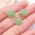 Light green glass flower beads DIY jewelry accessories handmade pendant components material - Lotus Pod and Seed / 1 Piece/Pack (10x7mm) / Light Green