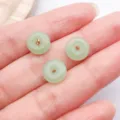 DIY light green glass donut beads Ping An Kou pendant jewelry crafting accessories set - Safety Buckle / 1 Piece (10mm) / Green
