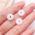 DIY glass safety buckle pendant jewelry accessories round ring beads crafting items - Safety Buckle / 1 Piece (10mm) / White