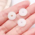 DIY jade glass ping ankou peace buckle pendants jewelry making charms accessories crafts small - Safety Buckle / 1 Piece/Pack (12mm) / White