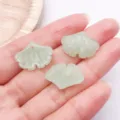 Ginkgo leaf pendant DIY jewelry accessory green jade glass charm for necklace bracelet making - Ginkgo Leaf / 1 Piece/Pack (15x20mm) / Light Green