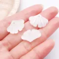 White glass ginkgo leaf charms, cute DIY jewelry pendant accessories for handmade crafting. - Ginkgo Leaf / 1 Piece/Pack (15x20mm) / White