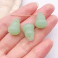 Light green gourd glass beads DIY jewelry accessories pendant charms for crafting bracelets. - Large Gourd / 1 Piece (17x12mm) / Green