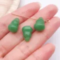 Green Glass Gourd Shaped Bead DIY Jewelry Accessory Pendant Charm Craft Items Part - Gourd Pendant / 1 Piece/Pack (14x9mm) / Dark Green