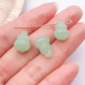 DIY light green gourd glass beads jewelry accessories variant, perfect for handmade craft design. - Horizontal Hole Gourd / 1 Piece (14x10mm) / Green