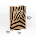 Decorative zebra print coffee table fake book prop for modern home and hotel interior decor - Foldable (Assembly Required) / BH-2A1041