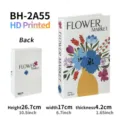 Decorative fake book storage box with flower market print, Nordic style book box for home decor. - Magnetic Storage Model - Openable / BH-2A55