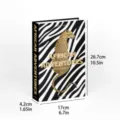 Luxury decorative book prop with zebra pattern and cheetah illustration for coffee table. - Foldable (Assembly Required) / dh-493