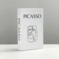 Nordic minimalist decorative storage book box with Picasso line art design for home decor. - Folding Style - Shipped Flat / Small White PICASSO