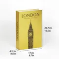 Gold decorative fake book model with London Big Ben print for modern home shelf decor. - Cross-Border Foldable Style / Black Gold London