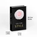 Modern decorative fake book model with camellia flower pattern for luxury home decor. - Folding Style (Assembly Required) / #DH-511