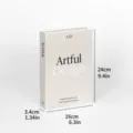 Modern decorative book storage box for coffee table bookshelf aesthetic home decor item. - Cross-Border Foldable (Assembly Required) / Off-White (YH-21)