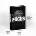 Modern black and white leopard decorative book with FOCUS design for interior decor. - Cross-Border Foldable Style / FH-56