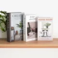 Decorative storage books set for modern home table decor and hidden organizer box display. - 3-Piece Storage Set / CD-03 + DH-481 + BH-538