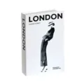 Decorative fake book storage box, black and white minimalist design with fashion sketch and London text. - Magnetic Storage Box (Openable) / London