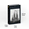 Decorative fake book Barcelona city design modern home decor display box 26.7x17cm - Barcelona / Folded Flat Shipping / Black