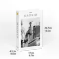 Madrid decorative book box, simulation storage box for modern home decor and desktop display. - Madrid / Folded Flat Shipping / White