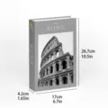 Decorative book box fake book model Rome Italy design modern home decor storage coffee table book - Roman / Folded Flat Shipping / Gray