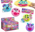 Smushers funny face expression squeeze balls with retail packaging and display box - 9cm / Purple