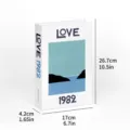 Decorative fake book minimalist art photography prop modern home decor display book 17cm - Foldable Style (Assembly Required) / FH-03 (Love)