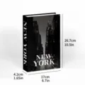 Black and white New York decorative simulation book storage box, modern hotel cafe prop. - Cross-Border Foldable Style / New York Theme