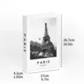 Modern decorative faux book with Paris Eiffel Tower design, coffee table decor book piece. - Folding Style (Assembly Required) / BH-2A61