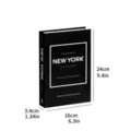 Decorative book prop featuring New York city design, modern black and white style shelf decor. - Folding Style (Assembly Required) / Foldable Style #YH-01
