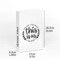 White decorative fake book with English text, modern home decor ornament for desk. - FH-06