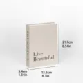Beige decorative fake book model, stylish coffee table storage box ornament, foldable style. - Folding Style (Assembly Required) / HH-08