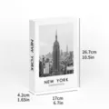 Modern black and white New York decorative book box for coffee table and home decor. - Folding Style (Assembly Required) / BH-2A60