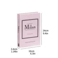 Decorative pink fashion city fake book prop for home shelf interior styling display. - Folding Style (Assembly Required) / Foldable Style #YH-04