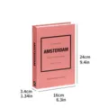 Decorative fake book Amsterdam style pink hardcover modern office shelf book decor display - Folding Style (Assembly Required) / YH-07