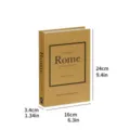 Decorative fake book prop for modern home shelf decor, stylish Rome travel design book ornament. - Folding Style (Assembly Required) / YH-06