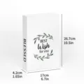 White decorative fake book for home decor, modern aesthetic book box shelf ornament - FH-10