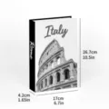 Decorative fake book storage box with Rome Colosseum design, modern home coffee table decor. - Folding Style (Assembly Required) / BH-2A59