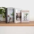 Decorative fake book storage boxes set, modern minimalist living room desktop decor ornaments. - 3-Piece Storage Set / Style 2