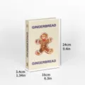 Decorative fake book prop with gingerbread man design, aesthetic home shelf decor piece. - Folding Style (Assembly Required) / YH-18