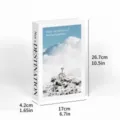 Minimalist decorative faux book with inspirational quote, modern home shelf decor, 26.7cm. - Foldable Style (Assembly Required) / BH-2A105